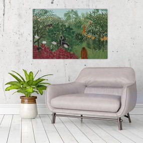 Obraz - Henri Rousseau, Tropical Forest with Monkeys, reprodukcia (90x60 cm)