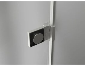 Mexen, Mexen Lunar-B Otočné ľavé sprchové dvere 90 cm, transparentné, brúsený nikel - 832-090-000-97-00-L