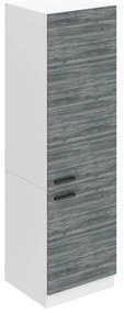 Vysoká kuchynská skrinka Belini Premium Full Version pre vstavanú chladničku 60 cm šedý antracit Glamour Wood