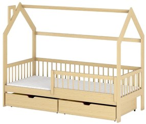Posteľ Domček Oskar 80x160 borovica