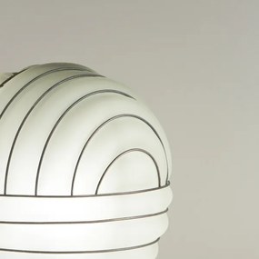 SIRU - Stolná lampa CARTESIO 1xE27/60W/230V hnedá/biela benátske sklo