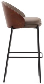 Hnedá barová stolička (výška sedadla 77 cm) Eamy – Kave Home