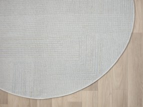 My Flair, Kusový koberec My Way CA60058 creme kruh, 120x120 (priemer) kruh, šedá, chodba / predsieň