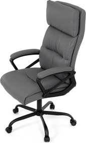 Kancelárske kreslo PEDRO — ekokoža, sivá