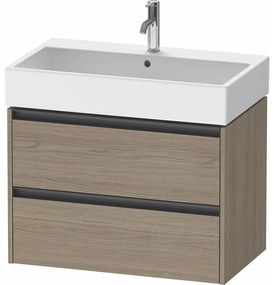 DURAVIT Ketho 2 závesná skrinka pod umývadlo, 2 zásuvky, 784 x 460 x 549 mm, dub Terra, K25277035350000