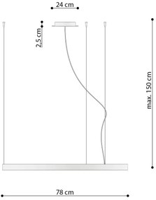 Thoro TH.174 - LED Luster na lanku RIO LED/50W/230V CRI90 3000K pr. 78 cm zlatá