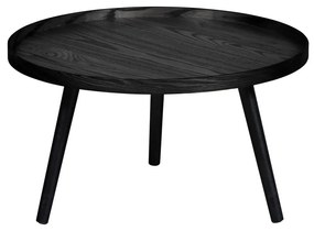 Čierny konferenčný stolík WOOOD Mesa, ø 60 cm