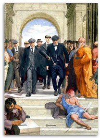 Gario Obraz na plátne Peaky Blinders, antická koláž - Norrobey Rozmery: 80 x 120 cm