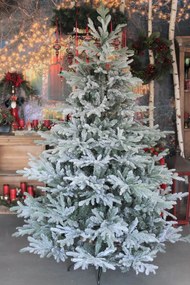 Biely lesný umelý vianočný stromček 3D+2D 180cm