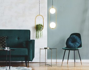 Candellux Mosadzný závesný luster Cordel pre žiarovku 2x G9 32-73464