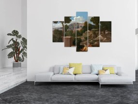 Obraz - Nicolas Poussin, Landscape with Saint John on Patmos, reprodukcia (150x105 cm)