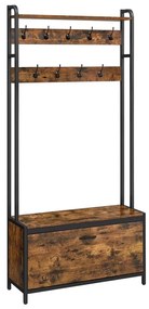 Stojanový vešiak NAVOR hnedá/čierna