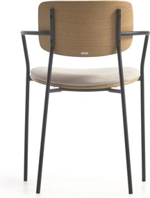 Jedálenská stolička v čierno-prírodnej farbe Maureen – Kave Home