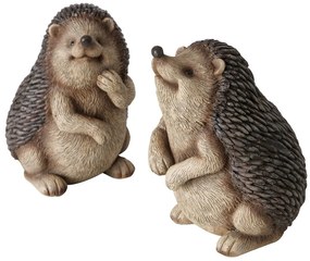 Záhradná figúrka z polyresinu Maggy, sada 2ks, 12 cm, hnedá