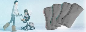 Rukávník na kočárek Glita šedo-mátový