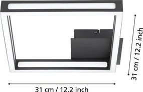 Eglo 99787 - LED Stropné svietidlo ALTAFLOR LED/11,2W/230V čierna