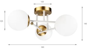 Brilagi - Prisadený luster MALIVA 3xE14/15W/230V zlatá/biela