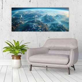 Obraz - Pohľad z vesmíru (120x50 cm)
