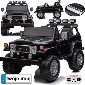 JOKOMISIADA Detské autíčko na batérie pre 2 osoby Toyota Land Cruiser PA0285 čierne