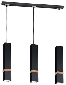 Luster na lanku VIDAR 3xGU10/25W/230V čierna