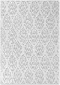 Kusový koberec Duet Liora 106246 White/Gray - na von aj na doma, 200x290, šedá, chodba / predsieň, NORTHRUGS