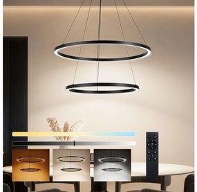 Brilagi - stmievateľný LED luster na lanku PORTOFINO LED/98W/230V pr. 80 cm čierna +DO