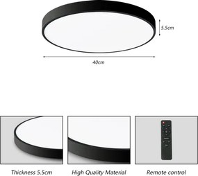 Brilagi-LED Stmievateľné svietidlo POOL SMART LED/48W/230V 40 cm Wi-Fi Tuya+DO čierne