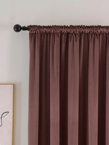 Zamatové zatemňovacie závesy Cesar marsala - 140 x 250 cm (2ks) - riasiaca stuha