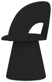 Čierne čalúnené jedálenské kreslo Kalo – Makamii
