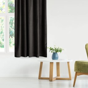 Čierny zamatový dimout záves 140x245 cm Eyelets – Restilo