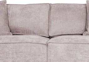 Pohovka John, ružová látka so štruktúrou