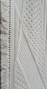 HU Krémovo, béžový moderný koberec TWIST CREAM 30629A Rozmer: 80x150 cm