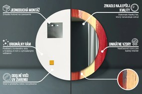 Okrúhle ozdobné zrkadlo Abstraktný obrázok fi 60 cm