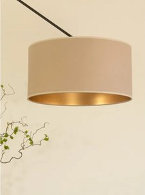 LED Nastaviteľný luster na tyči GORTA 1xE27/60W/230V béžová/zlatá