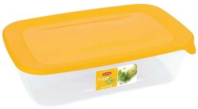 Obdĺžniková nádoba na potraviny. Fresh&Go 182300 žltá/transparentná