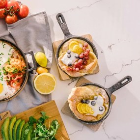 Liatinová panvica s bambusovou podložkou ANDREAS čierna ALL 940785