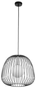 Luster na lanku BELL 1xG9/12W/230V pr. 33 cm čierna/lesklý chróm