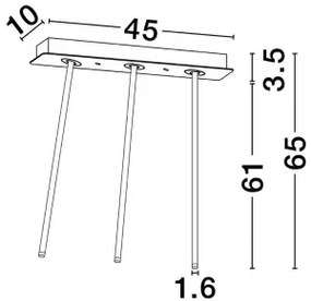 Minimalistické stropné svietidlo Stilvi