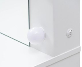 Toaletný stolík Velinio XL 120 cm - biela