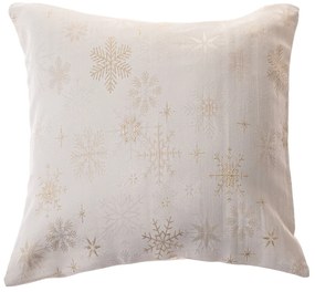 Vianočná Obliečka na vankúšik vodeodolná Vločky mix, 40 x 40 cm