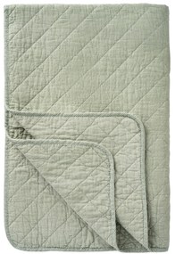 Ib Laursen Prešívaný prehoz Dusty Green Stripes 130 × 180 cm