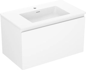 Mexen Orio, kúpeľňová skrinka 80 cm s umývadlom Otis, 1 zásuvka, biela matná, 91A10-08047-1-BF01-W18M01