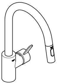 GROHE 31481001 - Drezová batéria EUROSMART COSMOPOLITAN lesklý chróm