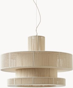 Veľké závesné svietidlo z ľanových vlákien Lace