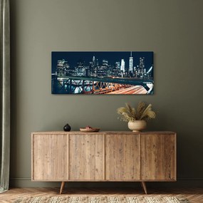 Obraz nočného mesta (120x50 cm)