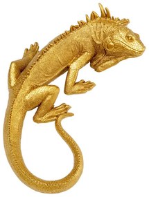 Lizard nástenná dekorácia zlatá 40x17 cm