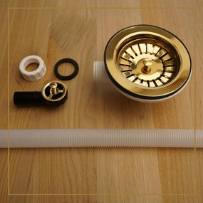 Gamma Gamma, sitko do sifónu s prepadom Lavre 115mm, zlatá lesklá, GMA-1SGDZP