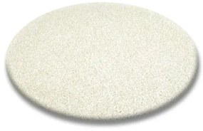 Guľatý koberec SHAGGY HIZA 5 cm krémový