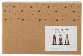 Drevené svietniky s vianočným motívom v súprave 3 ks Betiel – Bloomingville