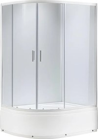 BPS-koupelny Asymetrický sprchový kút MAJA WH L 115x85 cm ľavý, biely/transparent v sete s hlbokou sprchovou vaničkou